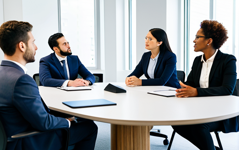 A diverse group of professional adults, fully clothed in modest business attire, gathered around a sleek conference table in a modern, well-lit office. They are engaged in a focused discussion, with open body language suggesting collaborative decision-making, reflecting a commitment to value-based choices. Perfect anatomy, correct proportions, natural pose, well-formed hands, proper finger count. Professional photography, high-resolution, safe for work, appropriate content, family-friendly.