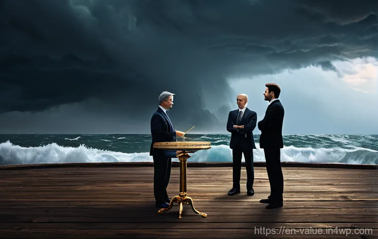 조직 내 가치 기반 의사결정 활성화 방법 - **Prompt: The Guiding Compass of Values**
    A diverse team of professionals, representing various ...